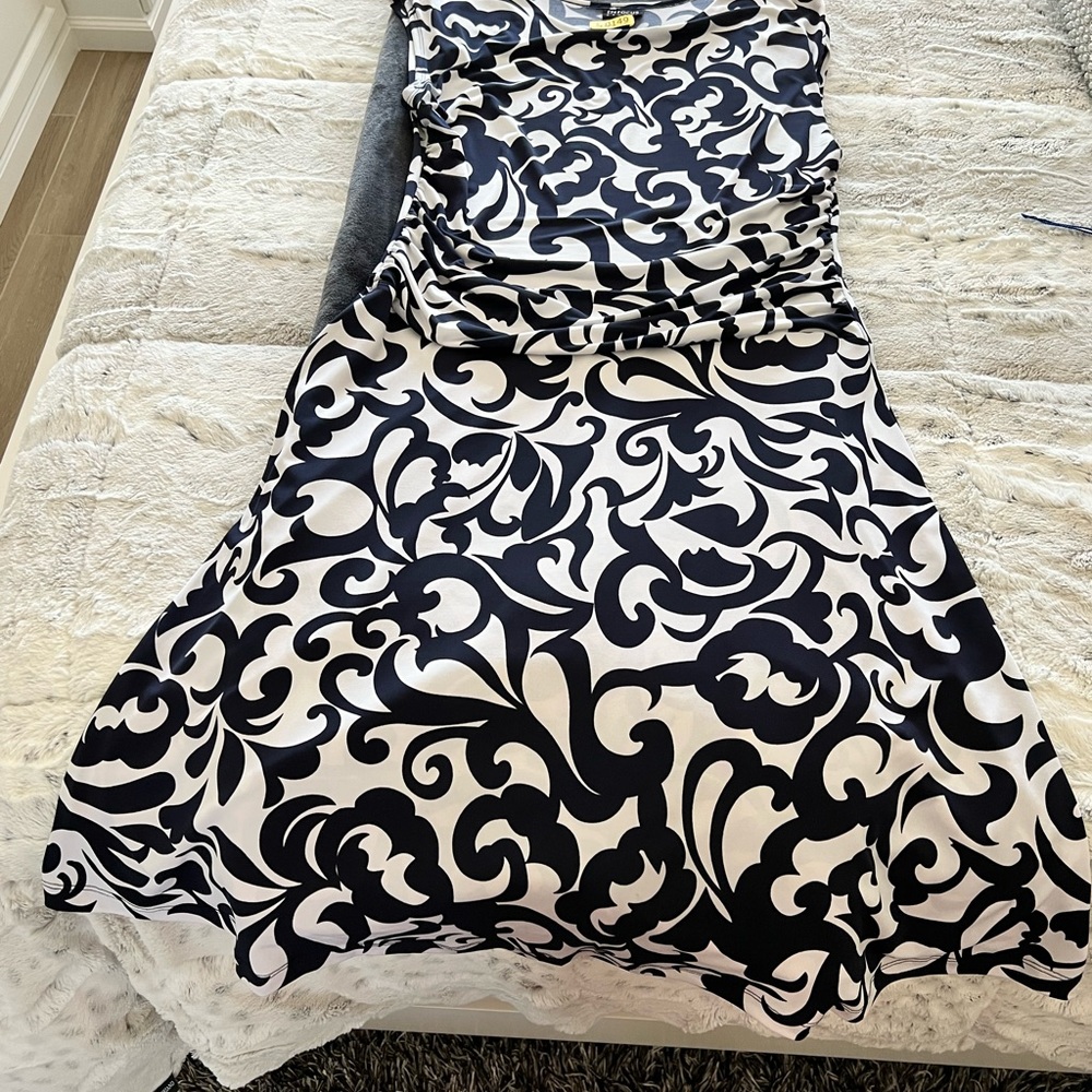 Blue A line dress.